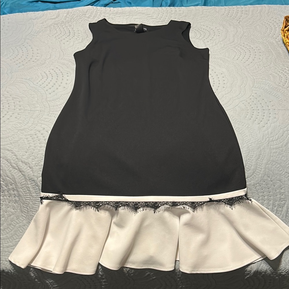 Elegant Black and White Dress